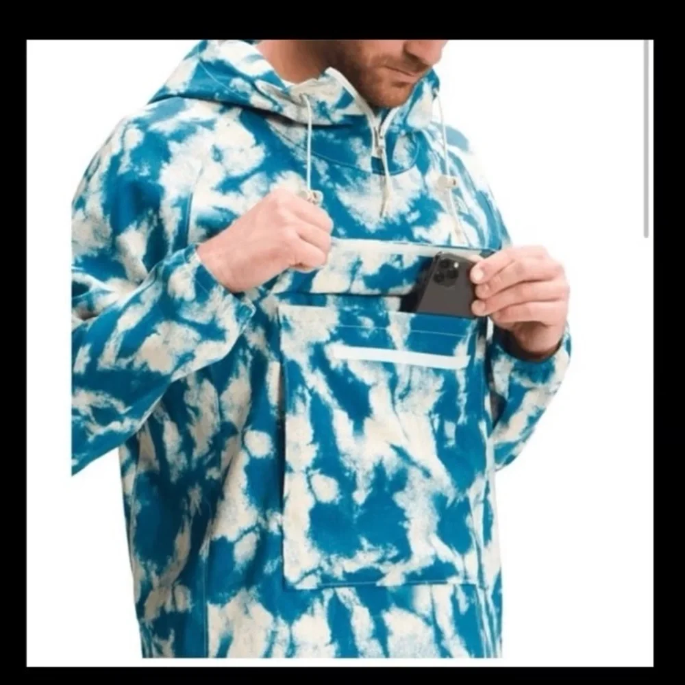 The North Face Printed Class V Pullover Anorak in Vintage Indigo Mushroom Abyss